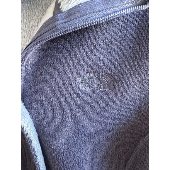The North Face Purple Hooded Zip Up Jacket Fully Lined Coat Warm Women’s Medium - Picture 8 of 13